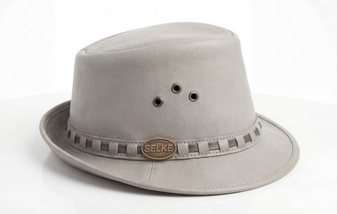 Silver Leather Trilby