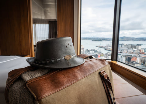Charcoal Leather Trilby