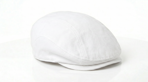 White Polycotton Trim Style Cheesecutter
